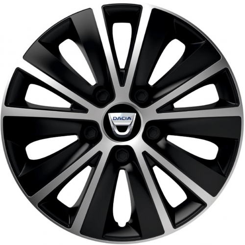 KRYTY KOLIES PRE DACIA 15" RAPIDE silver/black 4ks